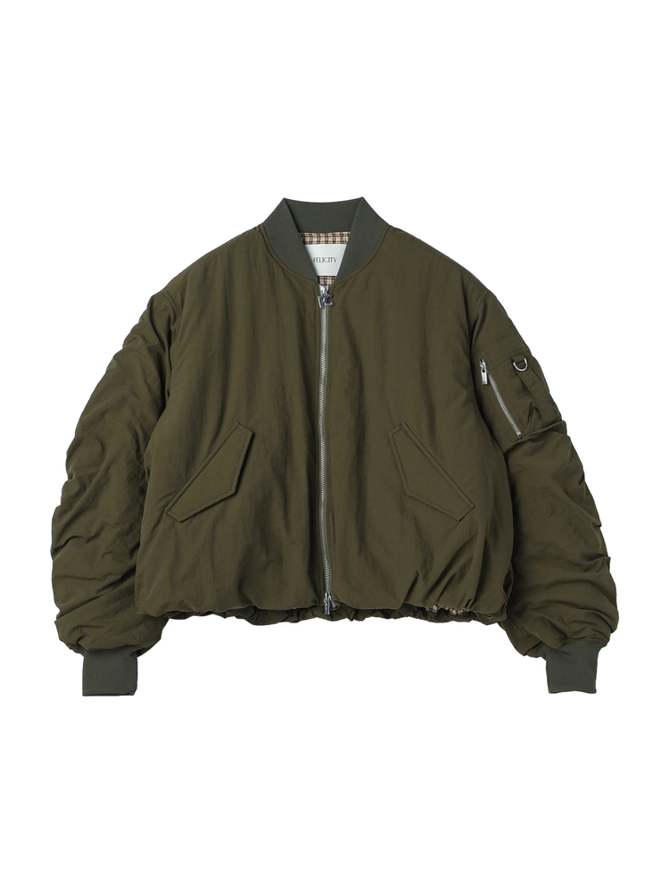 Fiorucci☆子牛革☆leather 短丈“bomber jacket Bomber Short Jacket / FELICITY（フェリシティ）のシャツ(長袖・七分